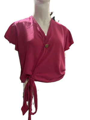 Wrap blouse size XL like new, fuchsia color