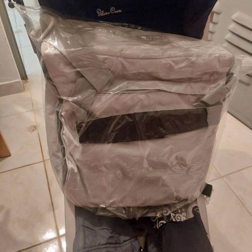 Silver Cross stroller used with umbrella, footmuff and changing bag