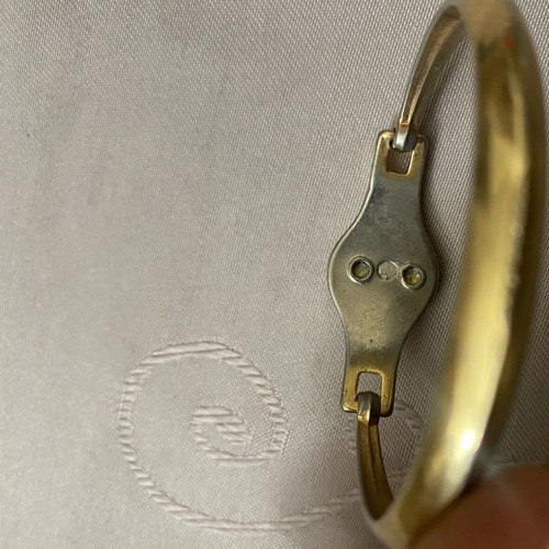 Aquarius zodiac bracelet used, yellow gold color