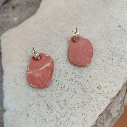 Clay earrings new, handmade stud
