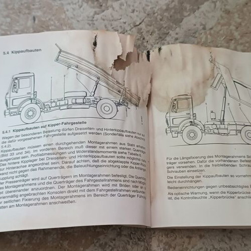 Mercedes 1982 service and manual books used, truck