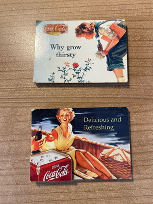 Coca-Cola collectible magnets used, set of 2 pieces