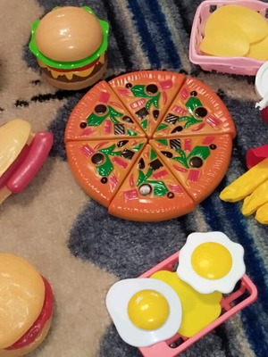 Kitchen playset used, food toys set
