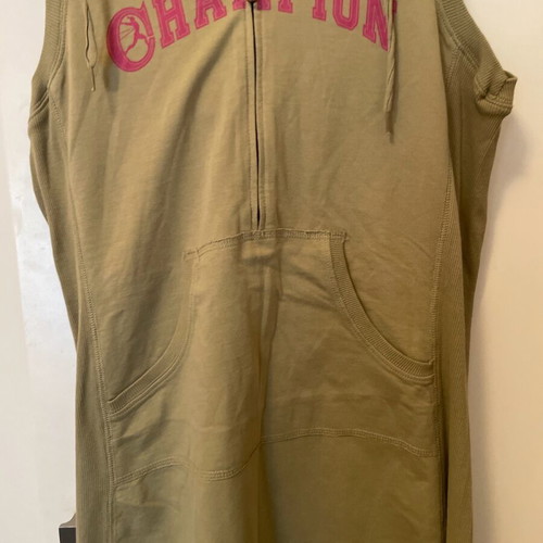 Champion sleeveless khaki dress with hood new