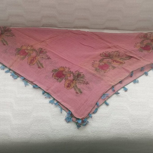 Kerchief with lace used