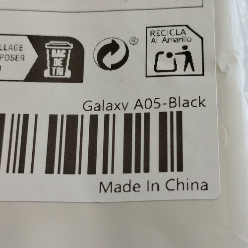 Samsung Galaxy A05 case black with free Visa card holder