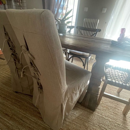 Dining chairs used with fabric, set of 2