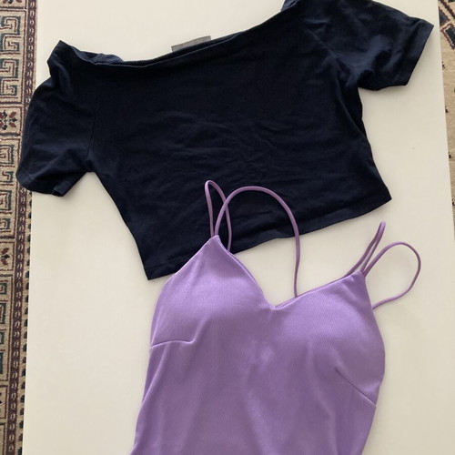 Blouses like new, pack of 2, blue and purple, size S
