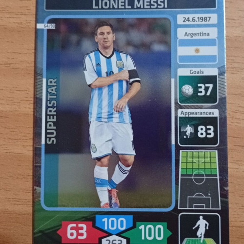 Panini World Cup 2014 Messi card