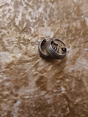 Silver earrings used
