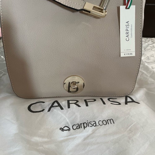 Caprisa leather beige handbag new with gift packaging