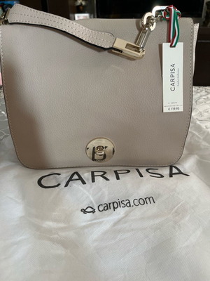 Caprisa leather beige handbag new with gift packaging