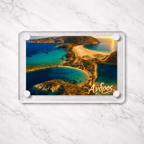 Acrylic fridge magnet 6x9cm – Andros, Greek Summer collection