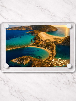 Acrylic fridge magnet 6x9cm – Andros, Greek Summer collection