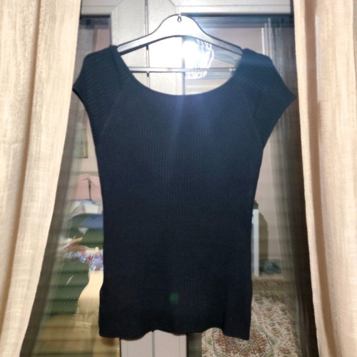 Zara knitted women's top A-line like new, black, size M