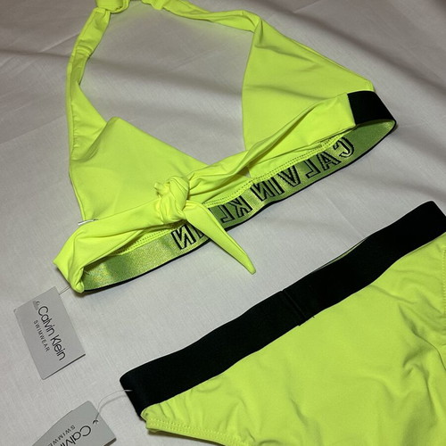 Calvin Klein women's swimwear set yellow new XS