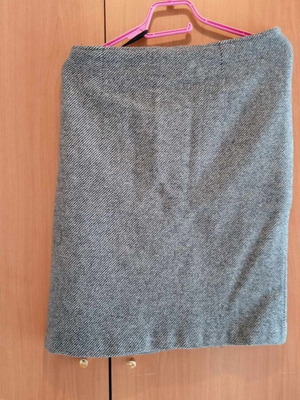 Handmade wool skirt grey-black like new