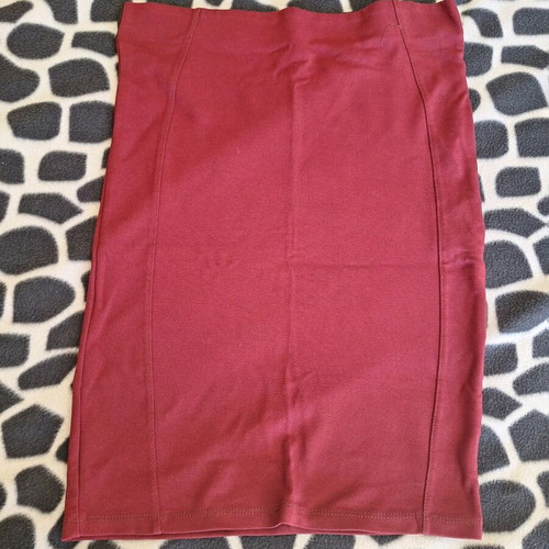 Stradivarius pencil skirt used, large, burgundy, elastic