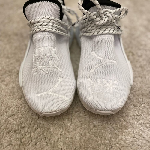 Adidas NMD Human Race x Pharrell Core white sneakers like new, size 36