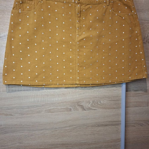 Cotton corduroy skirt TU mustard-yellow size 50-52 like new
