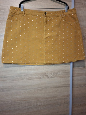 Κοτλέ βαμβακερή φούστα TU μουσταρδί-κίτρινη νούμερο 50-52 σαν καινούργιο