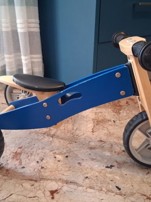 Wooden tricycle and balance bike 2 in 1