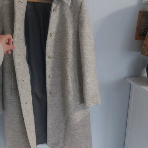 Wool Blend Coat Grey Like New, Size M