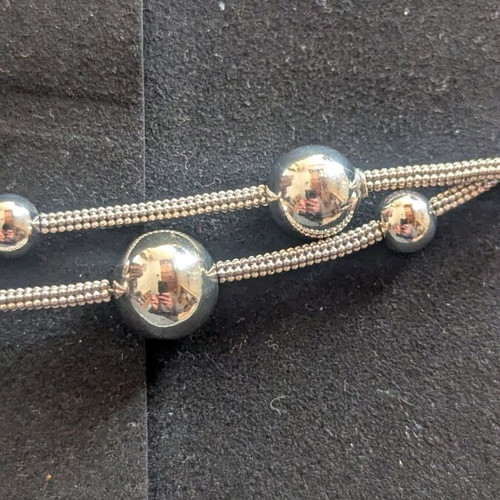 Oxette bracelet new, silver plated with platinum finish