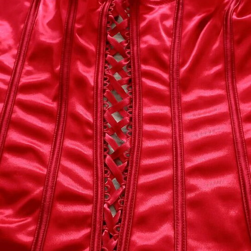Corset red like new, elastic fit medium to large