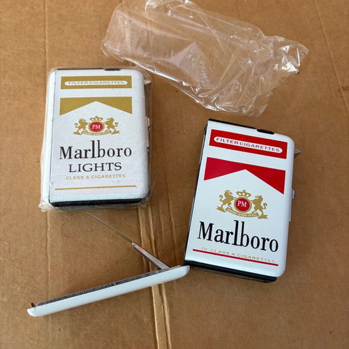 Marlboro lighters and cigarette cases new, set of 3