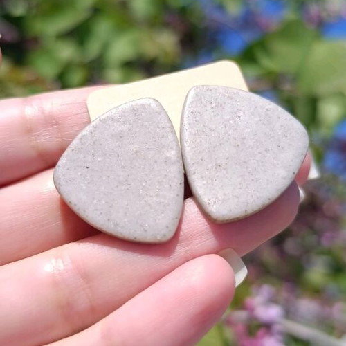 Handmade earrings made of polymer clay and steel