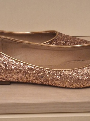 Asos μπαλαρίνες με glitter bronze 39 σαν καινούργιο