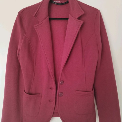 Stradivarius jacket with fleece lining like new, burgundy red