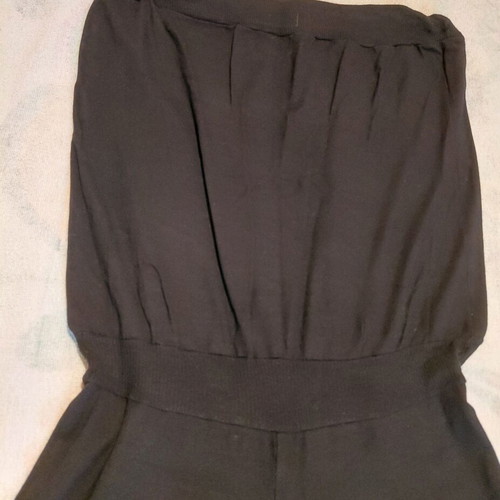 Strapless jumpsuit capri black used, size S