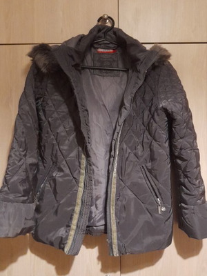 Μπουφάν καπιτονέ Mini Raxevsky με αποσπώμενη κουκούλα, γκρι, για 8 ετών σαν καινούργιο