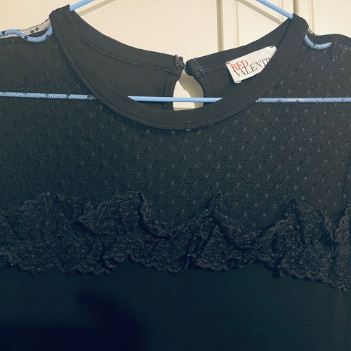 Valentino Red dress black with lace like new, size M