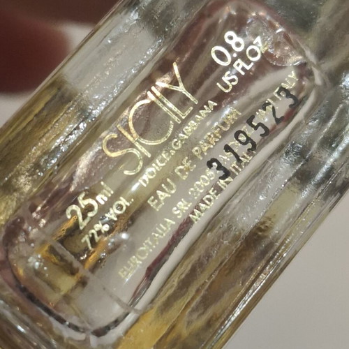 Dolce & Gabbana Sicily Eau de Parfum 25ml used, vintage 2003