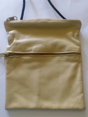 Crossbody bag new, small faux leather beige