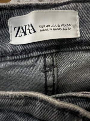 Zara jeans used, gray skinny fit with elastic