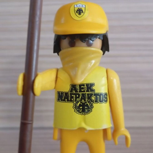Playmobil AEK Fan Figure like new with team flag