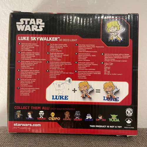 Luke Skywalker 3D Deco Light Star Wars new Disney