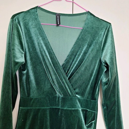 Wrap dress like new, green, size M