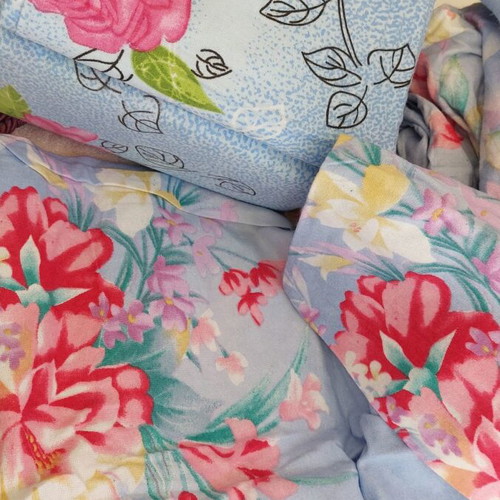 Flannel double bed sheet set with elastic new, 100% cotton