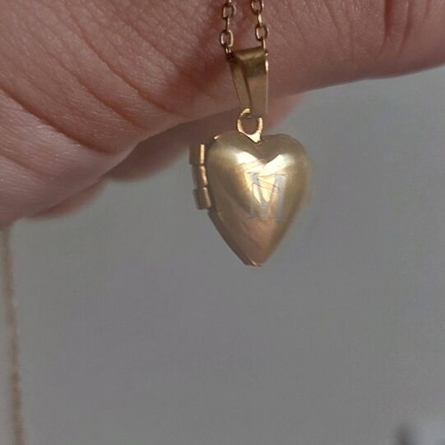 Heart-shaped pendant like new, 18K gold plated