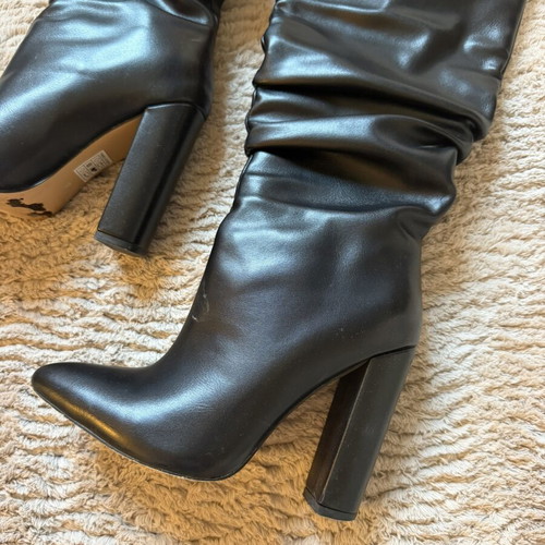 About You black boots size 37.5, 9 cm heels