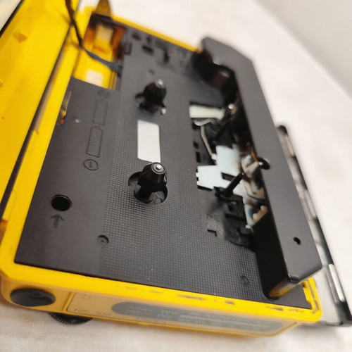 Sony WM-F45 Sports Walkman used, yellow, cassette functional