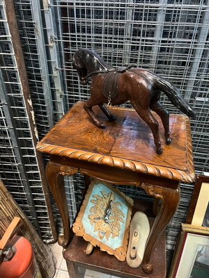 Wooden decorative horse used with wear