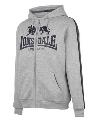 Ζακέτα Lonsdale 2 Stripe σαν καινούργιο, γκρι και μαύρο, XL