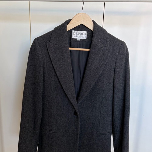 Depolo Classic Grey Jacket Herringbone weave like new, size S