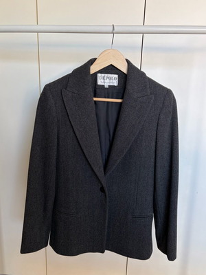 Depolo Classic Grey Jacket Herringbone weave like new, size S